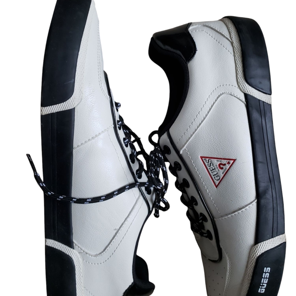 Guess Classic White and Black Sneakers - Picture 4 of 6